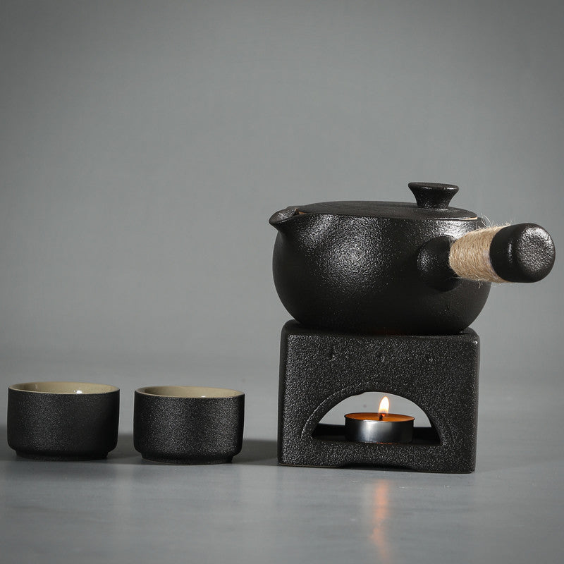 Japanese-style Black Pottery Tea Warmer And Tea Stove Kung Fu Tea Set