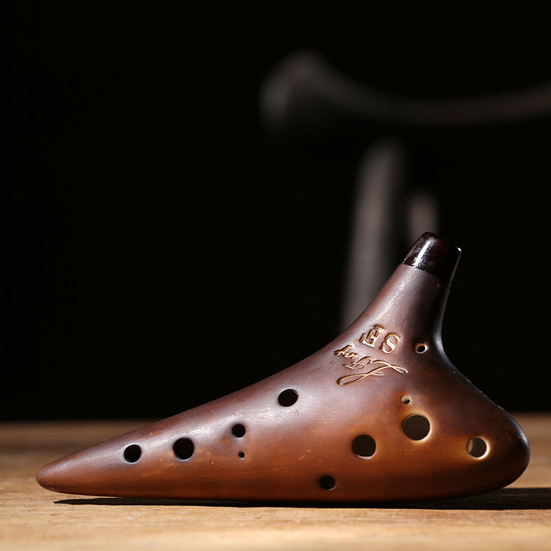 Zisha 12-Hole Stone Ocarina Musical Instrument