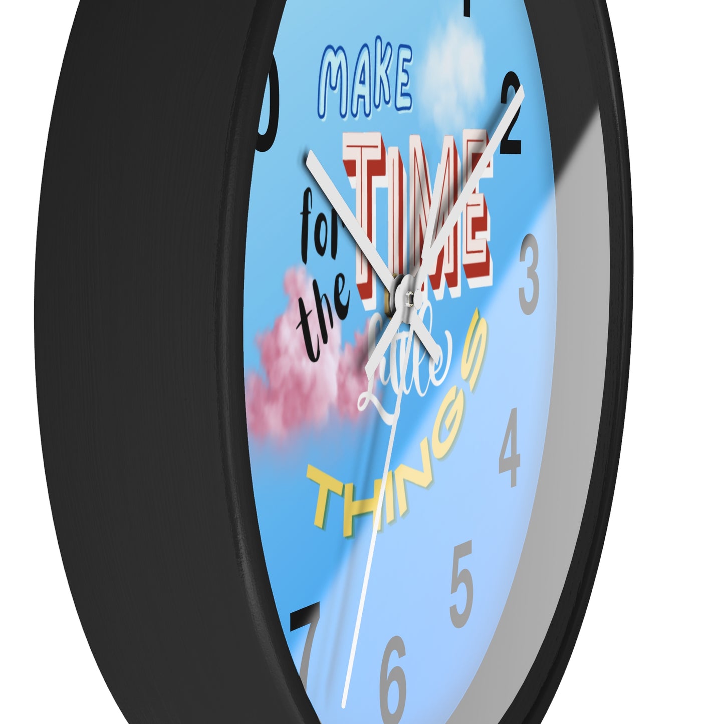Colorful Playful Make Time for the Little Things Wall Clock Home Decor