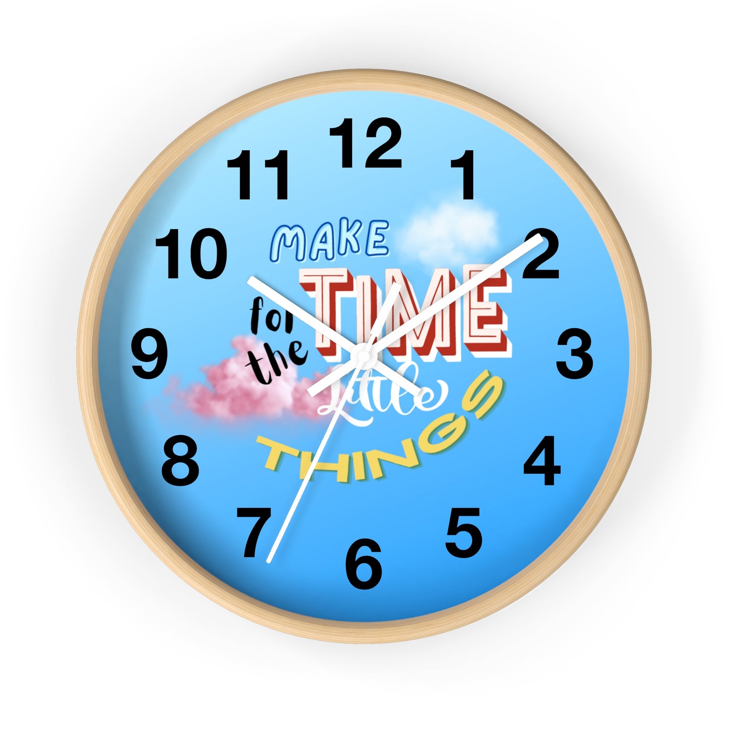 Colorful Playful Make Time for the Little Things Wall Clock Home Decor