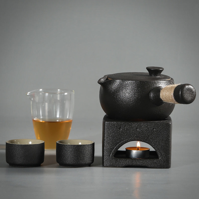 Japanese-style Black Pottery Tea Warmer And Tea Stove Kung Fu Tea Set