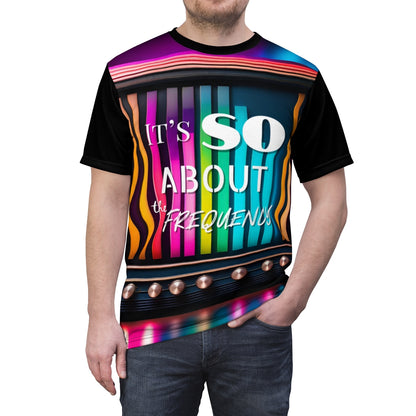 NewVibeDesigns Stylish Colorful High-Vibration T-Shirt It's SO About the Frequency
