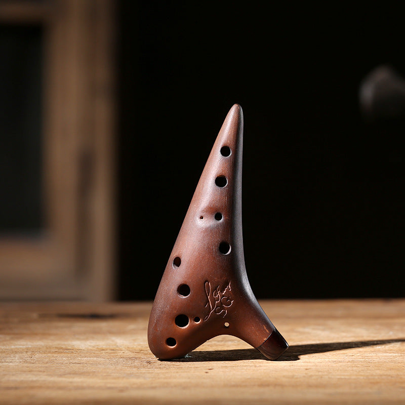 Zisha 12-Hole Stone Ocarina Musical Instrument