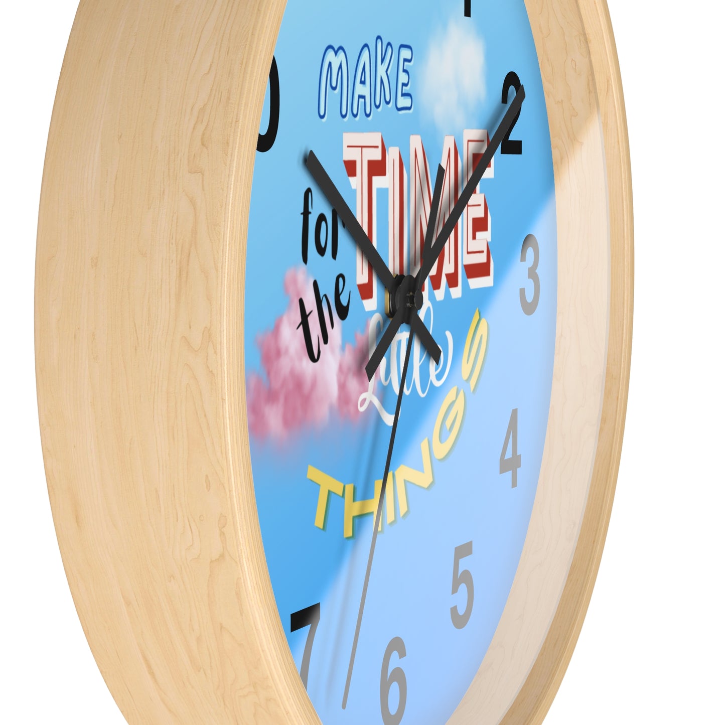 Colorful Playful Make Time for the Little Things Wall Clock Home Decor