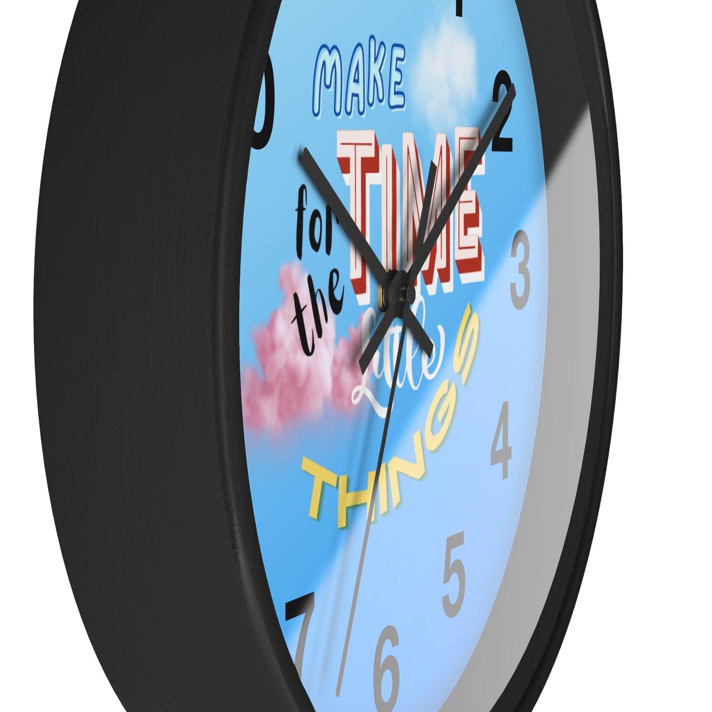 Colorful Playful Make Time for the Little Things Wall Clock Home Decor