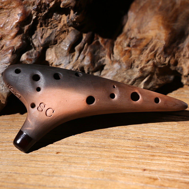 Zisha 12-Hole Stone Ocarina Musical Instrument