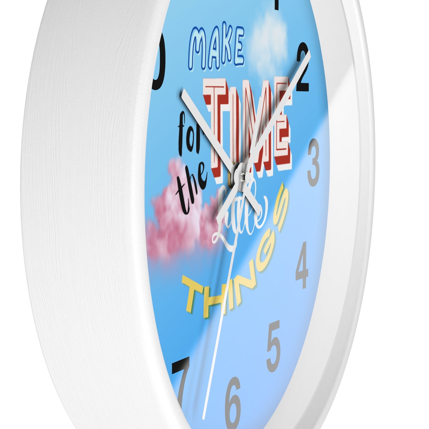 Colorful Playful Make Time for the Little Things Wall Clock Home Decor