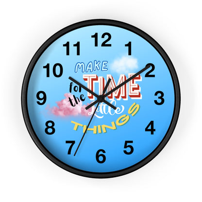 Colorful Playful Make Time for the Little Things Wall Clock Home Decor