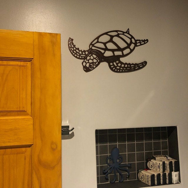 Metal Wall Art Turtle Interior Living Room Dorm Home Decor Crafts