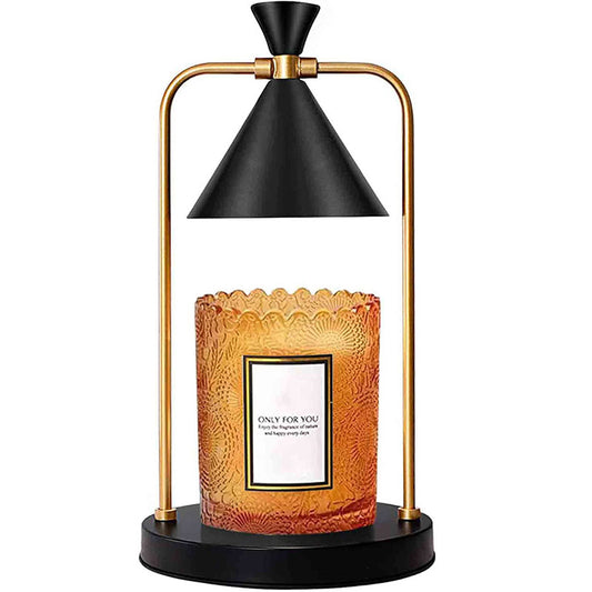 Candle Warmer Lamp with Timer, Dimmable Candle Lamp Warmer Electric Compatible with Small and Large Scented Candles Gift Black
