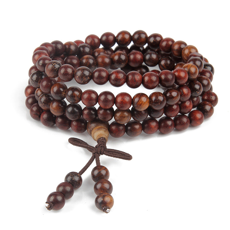 108 Dark Sandalwood Buddha Beads Prayer Meditation Rosary Bracelet