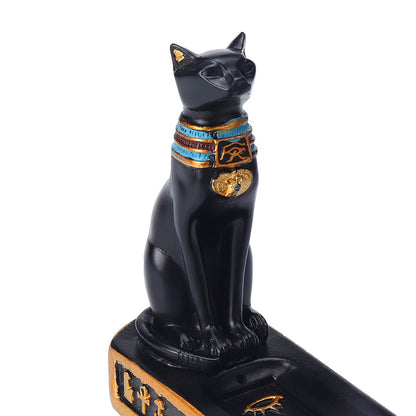 A 2-in-1 Khemet Incense Burner Candle Holder Cat Feline