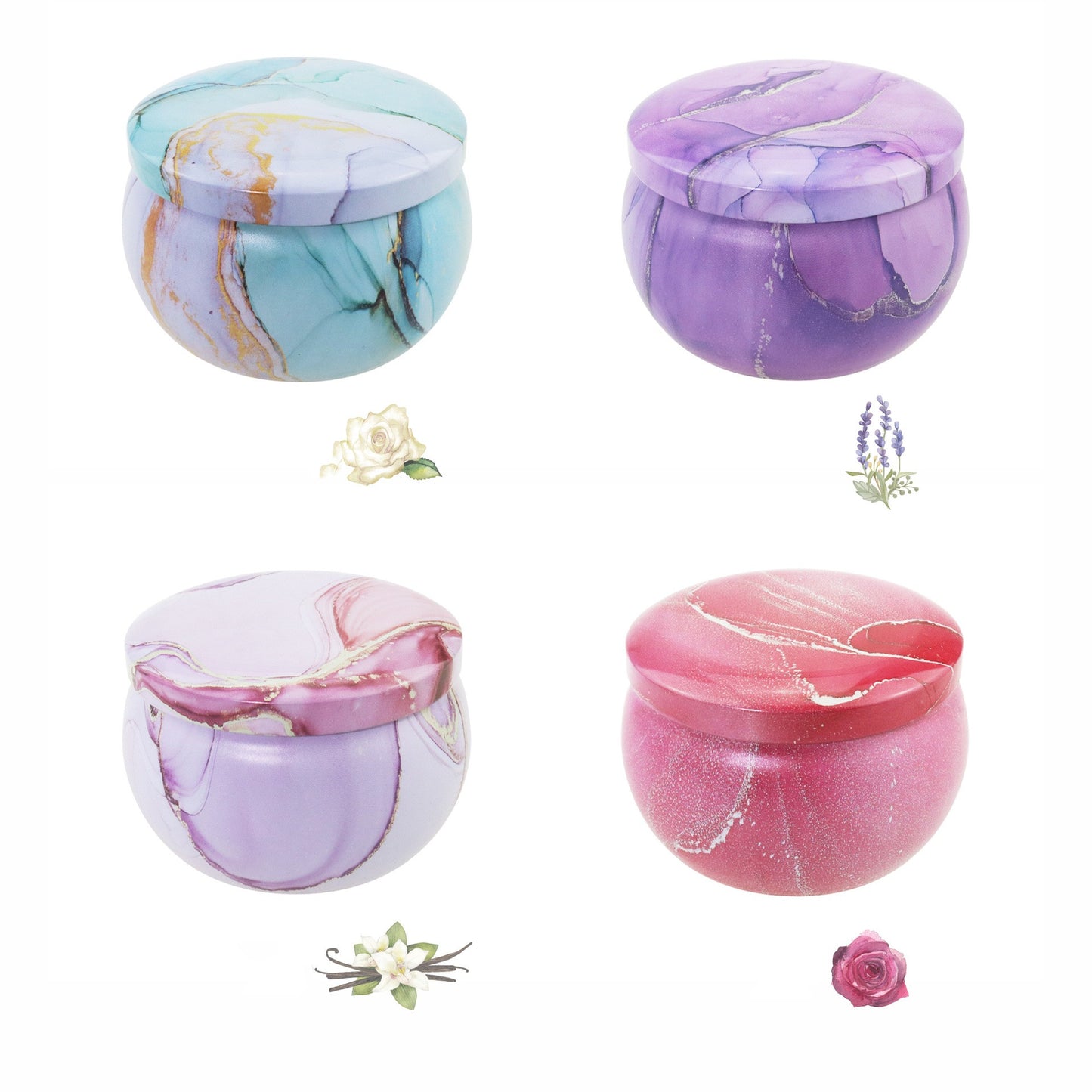 Fragrant Dried Flowers Scented Candles Home Sprinkling Birthday Candles with Souvenirs