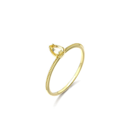 14K Gold-Plated Vintage Ring Set Elegant Dainty