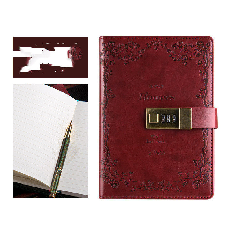 Vintage Style Notebook Journal with Passcode Lock