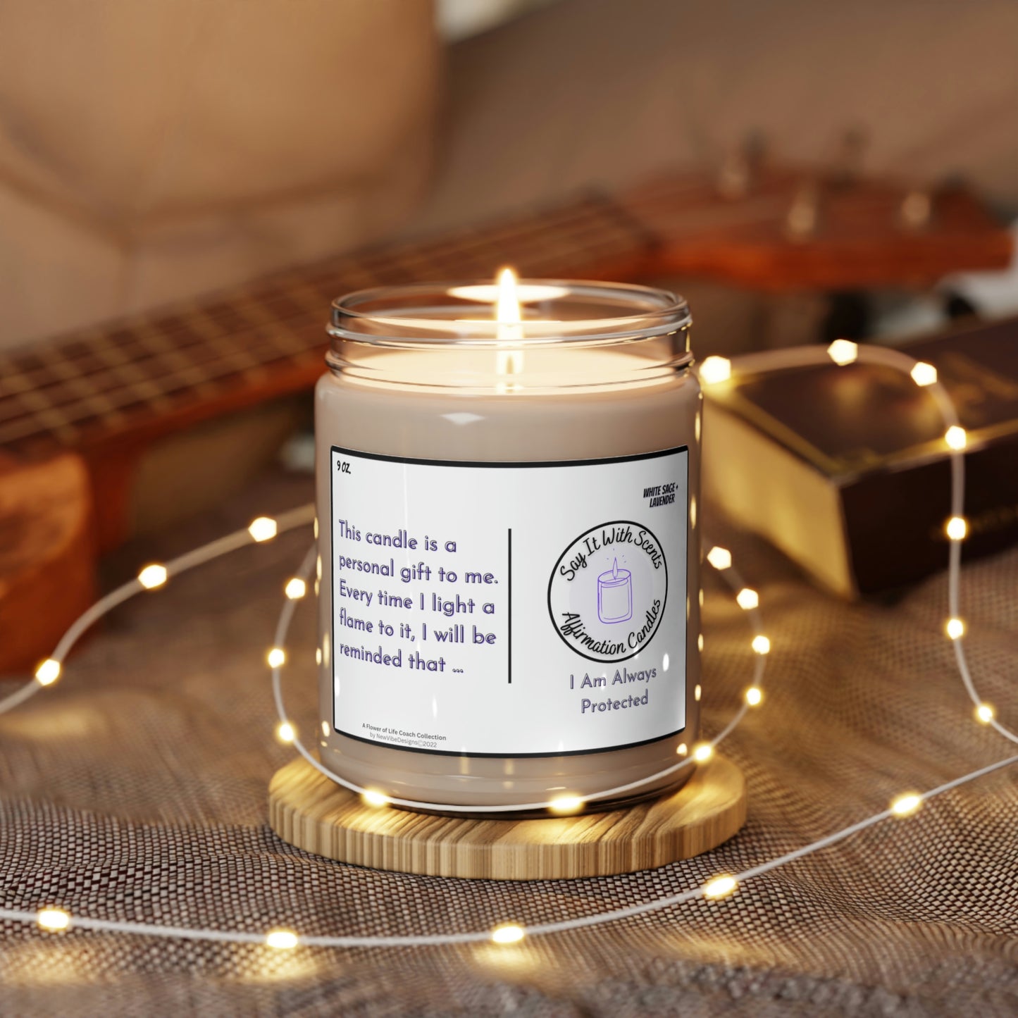 Decorative Aromatherapy Bedroom Livingroom Say It With Scents Affirmation Scented Soy Candle, 9oz