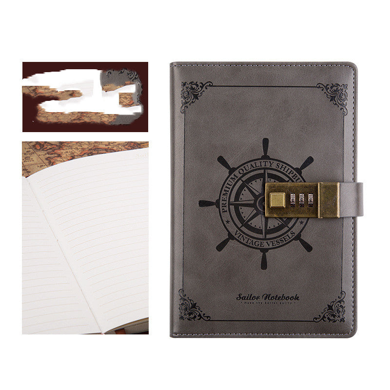 Vintage Style Notebook Journal with Passcode Lock