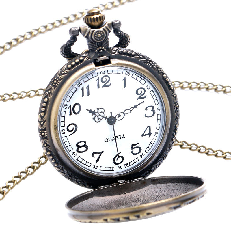 Classic Retro Pocket Watch with Durable Clear Face