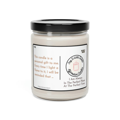Decorative Aromatherapy Bedroom Livingroom Say It With Scents Affirmation Scented Soy Candle, 9oz