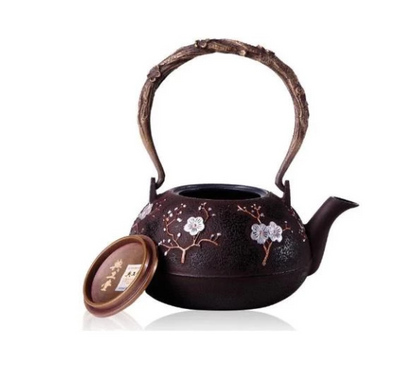 Japanese Blossom Cast Iron Teapot Chiei with Filter