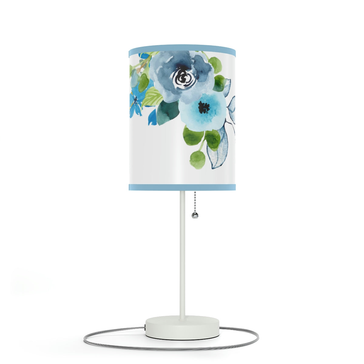 Unique Modern Japanese-Inspired Cherry Periwiwnkle Blossom Table Lamp Stand