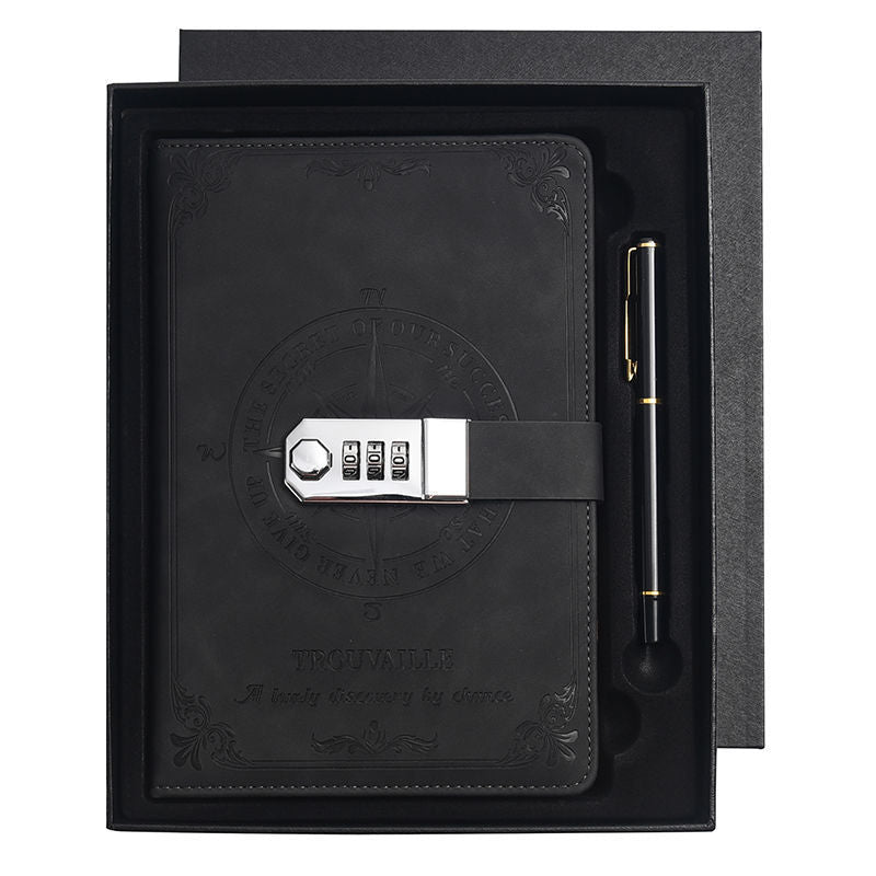 Retro Vintage Style Notebook with Passcode Lock