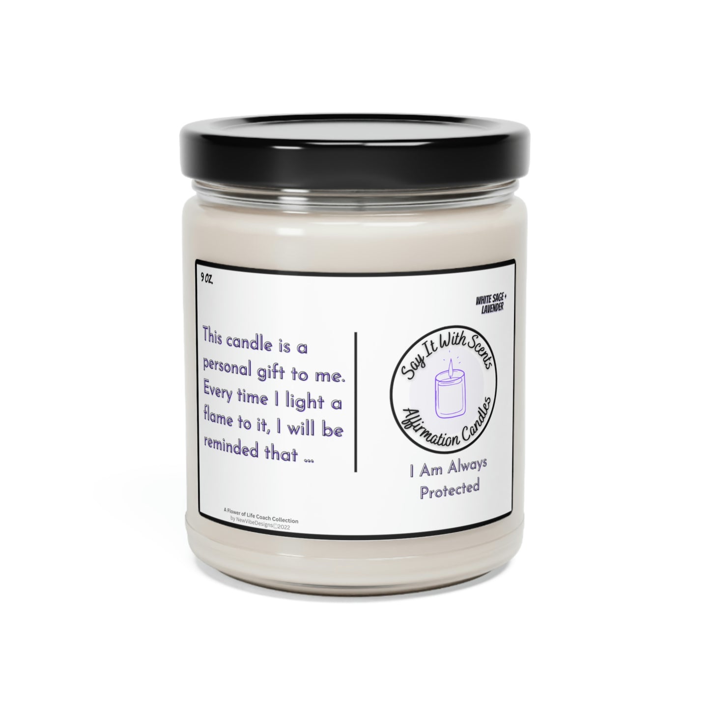 Decorative Aromatherapy Bedroom Livingroom Say It With Scents Affirmation Scented Soy Candle, 9oz