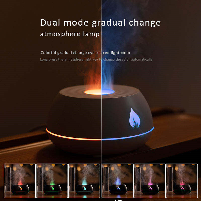 Flame Humidifier Aromatherapy Diffuser 7 Colors Light Home Air Humidif –  NewVibeDesigns