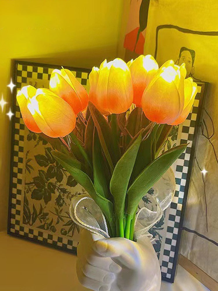 Valentine's Bouquet LED Tulip Table Lamp for Sweethearts