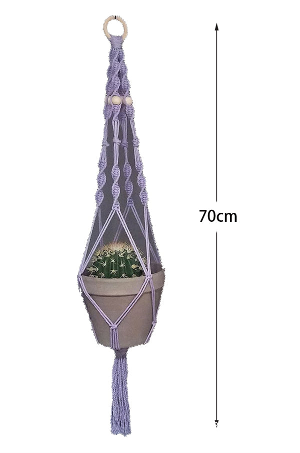 Woven Hanging Basket Hanging Rope Hanging Basket Plant Pot Green Plant Net Pocket Balcony