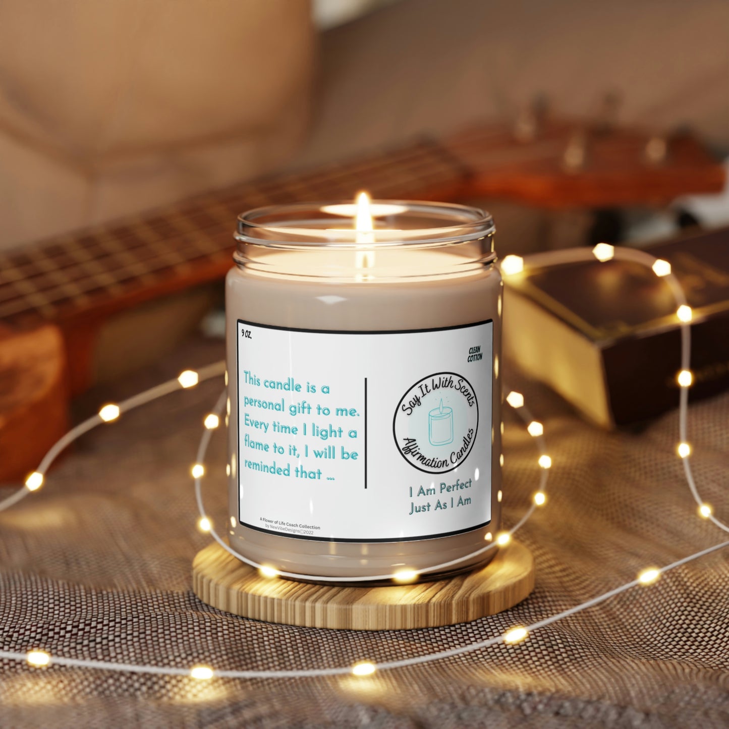 Decorative Aromatherapy Bedroom Livingroom Say It With Scents Affirmation Scented Soy Candle, 9oz