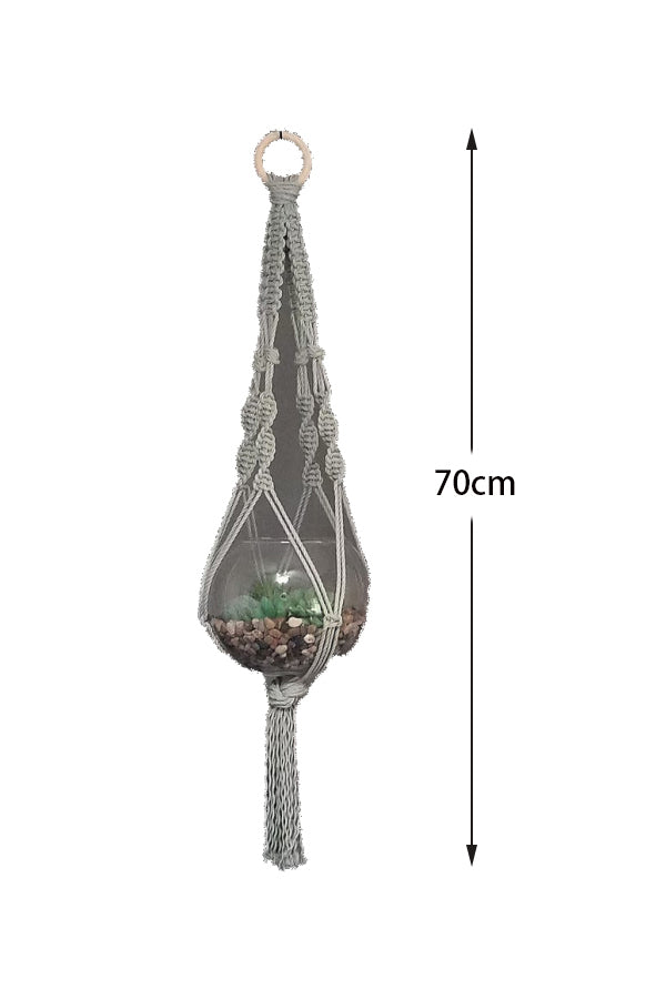 Woven Hanging Basket Hanging Rope Hanging Basket Plant Pot Green Plant Net Pocket Balcony