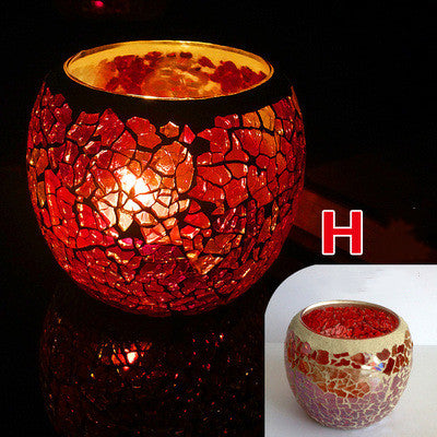 European Glass Mosaic Candle Holder Gift Ornament