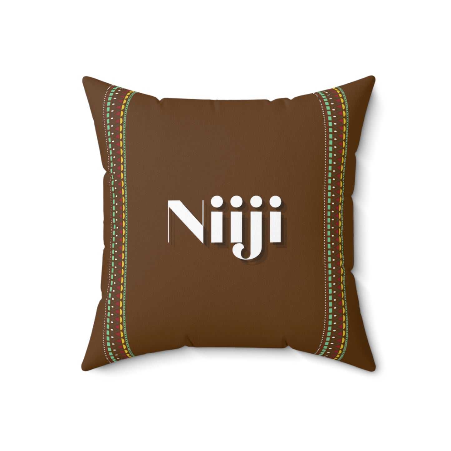Aboriginal American Turtle Island Autonomous Niiji Spun Polyester Square Decorative Pillow
