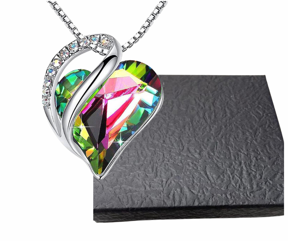 925Sterling Sliver Heart Shaped Geometric Necklace Women's Jewelry Women's Clavicle Chain Gift